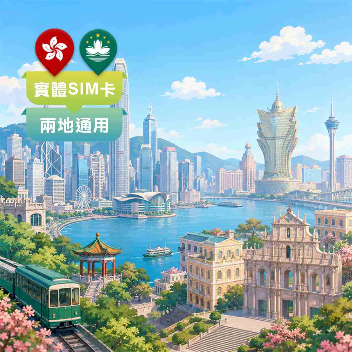 港澳SIM卡｜香港 澳門 兩地通用｜上網吃到飽