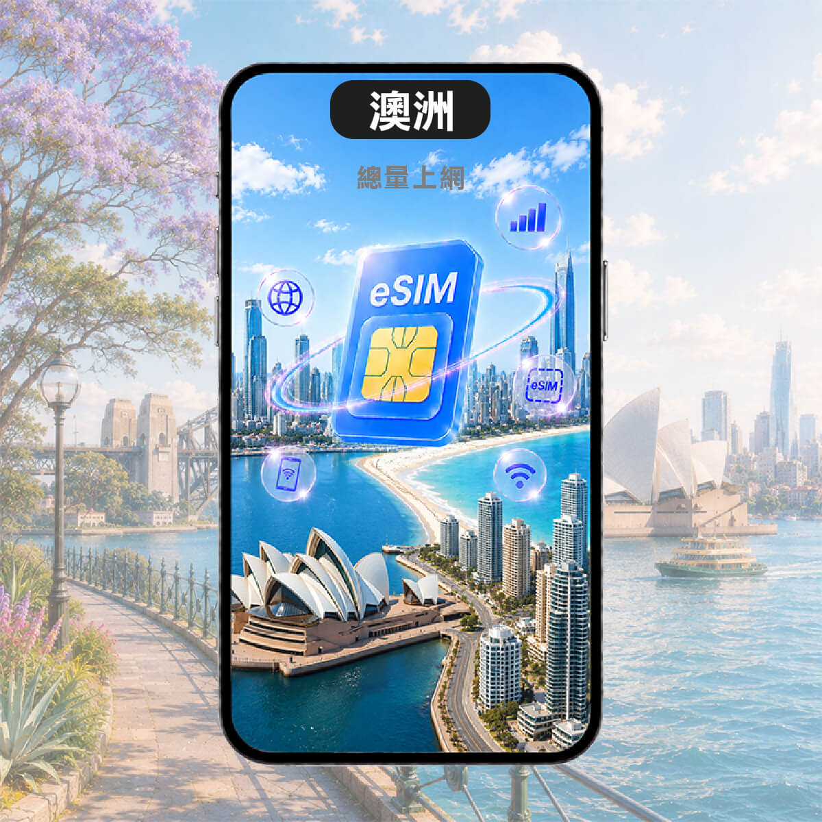 【澳洲上網 eSIM】澳洲OPTUS訊號網路 高速eSIM上網