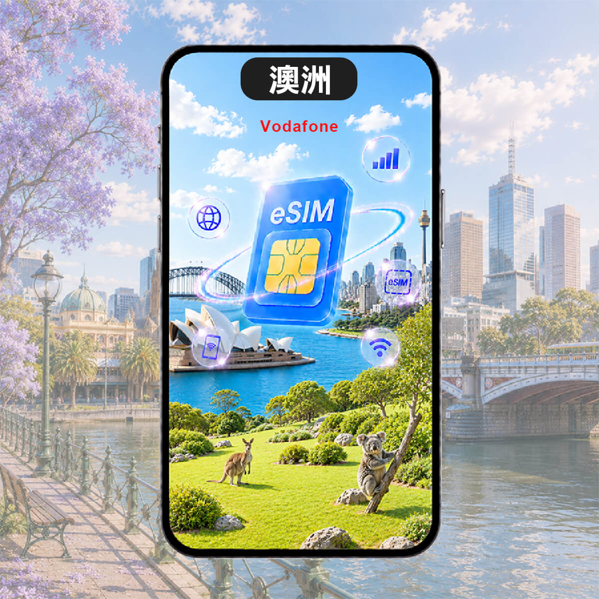 【澳洲Vodafone eSIM】原裝高速上網及免費通話eSIM