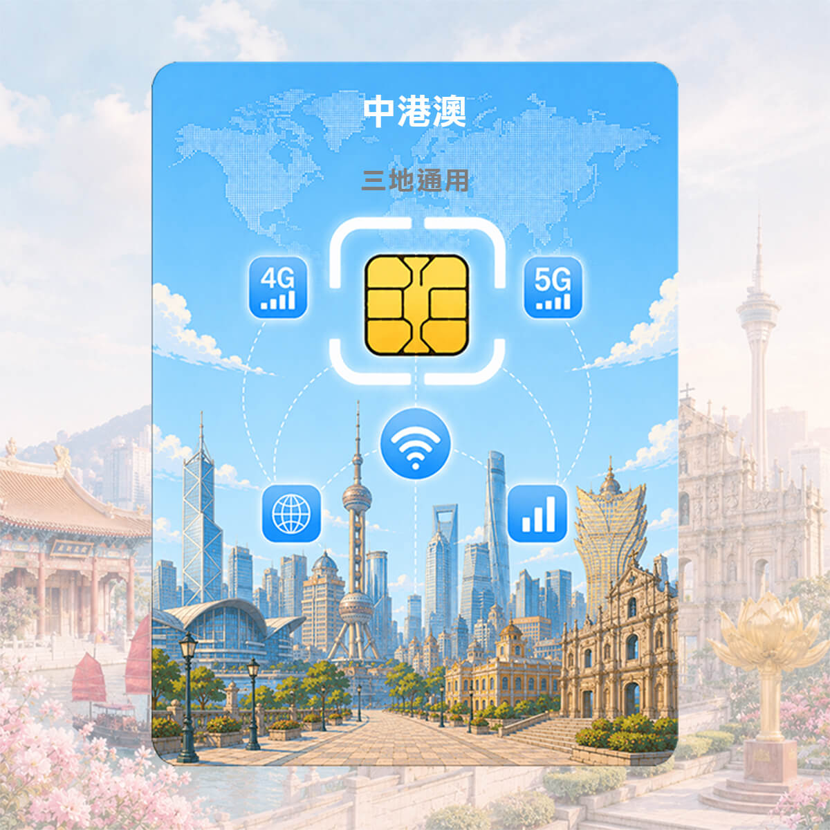 【中港澳上網卡】中國 香港 澳門 三地通用 高速上網SIM卡