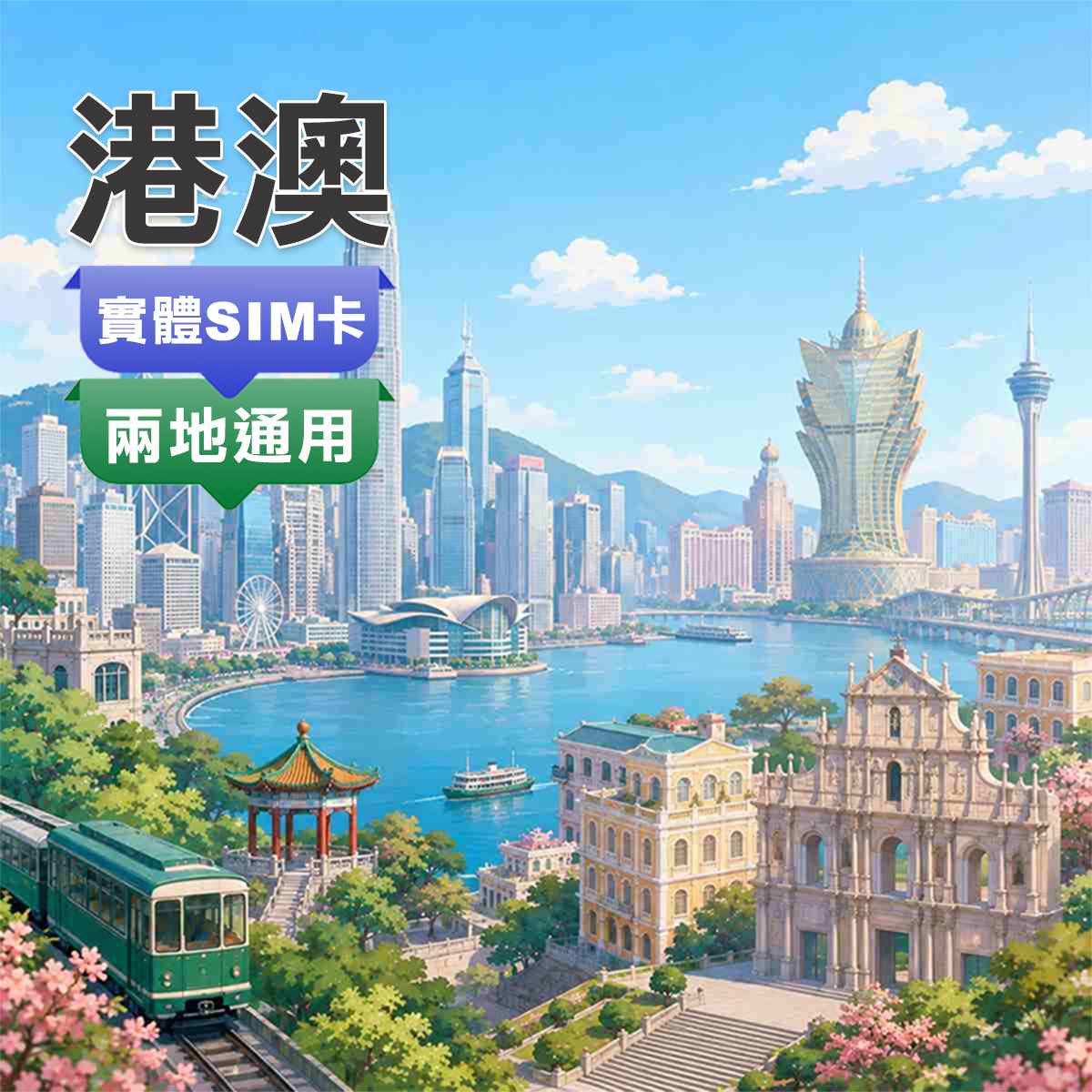 港澳SIM卡｜香港 澳門 兩地通用｜上網吃到飽