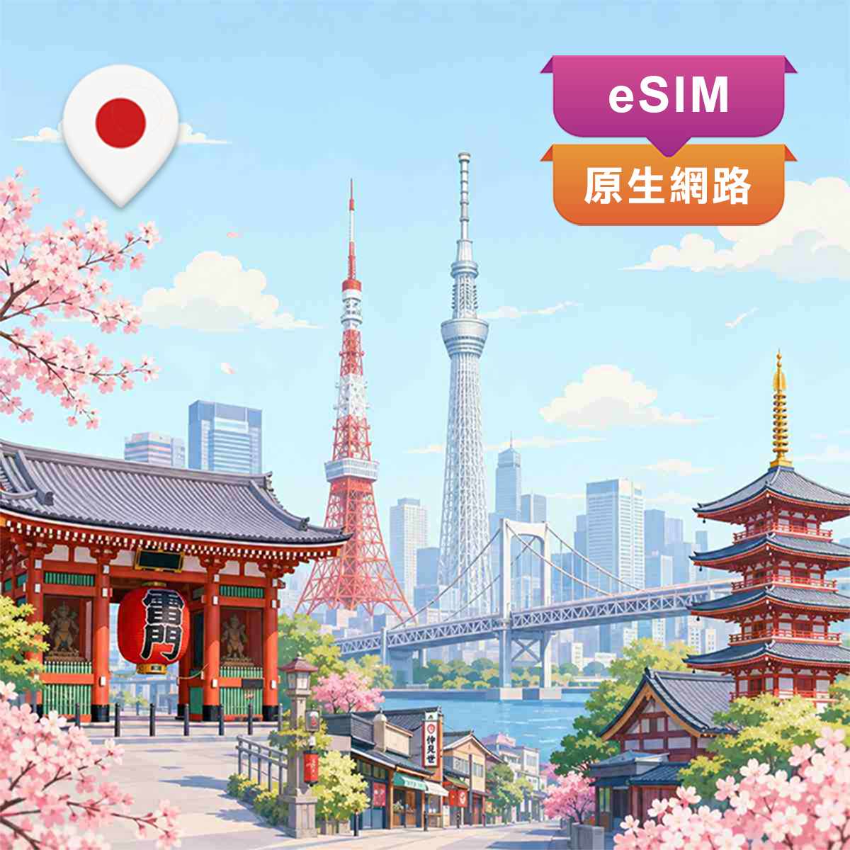 日本eSIM｜SoftBank、IIJ(docomo)原生網路｜上網吃到飽