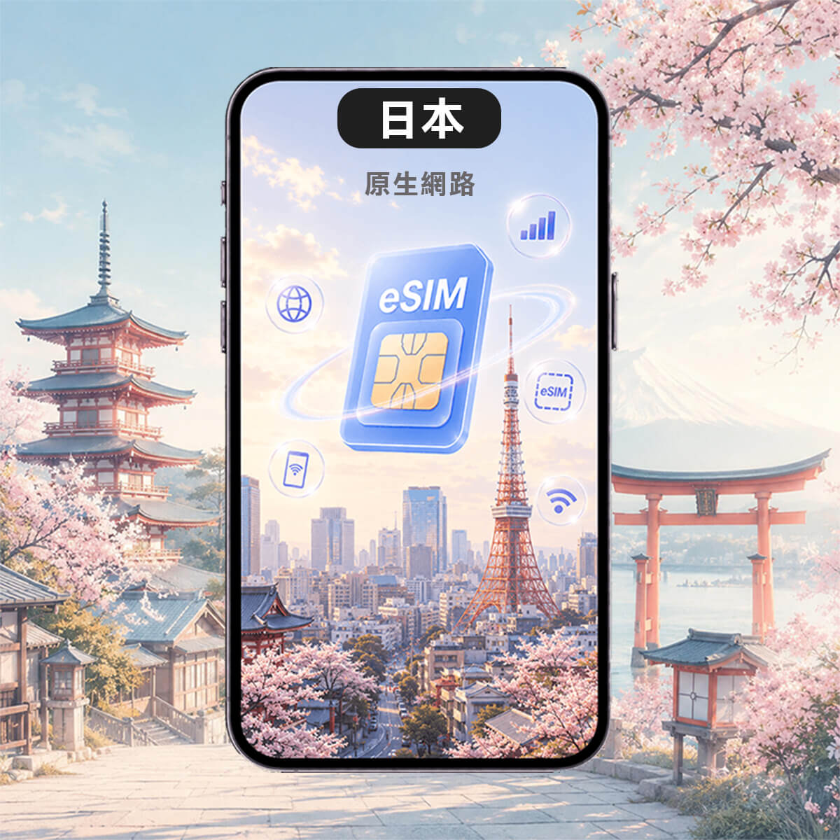 【日本原生網路上網 eSIM】SoftBank / IIJ(docomo)電信網路 高速eSIM上網