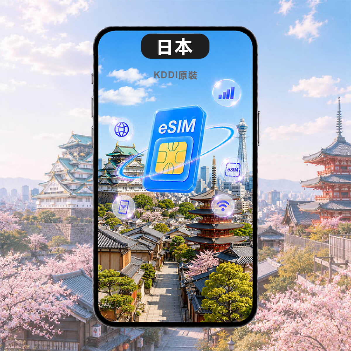【日本KDDI原生上網 eSIM】KDDI原生網路 5G上網吃到飽