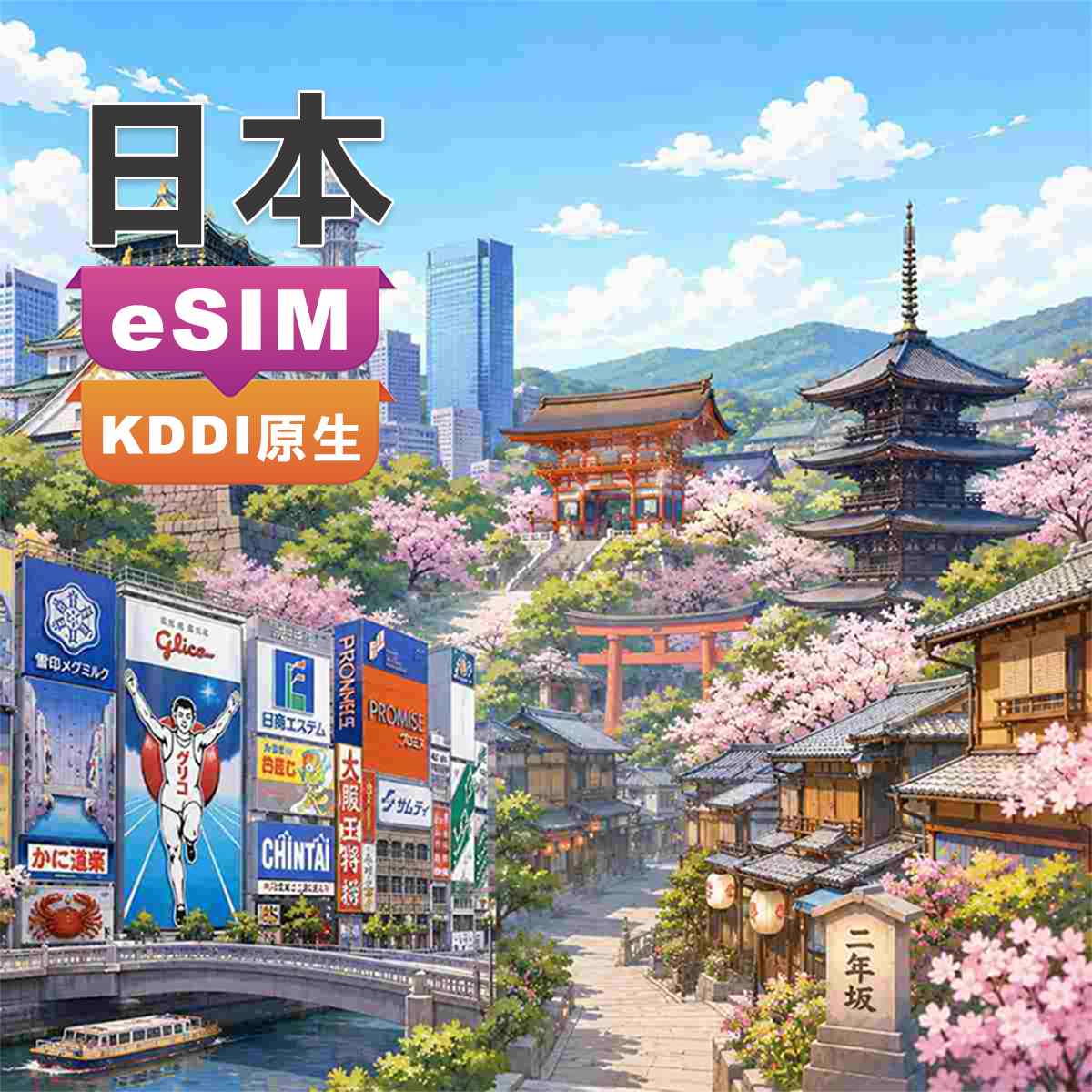 日本eSIM｜AU KDDI原生網路｜5G上網吃到飽