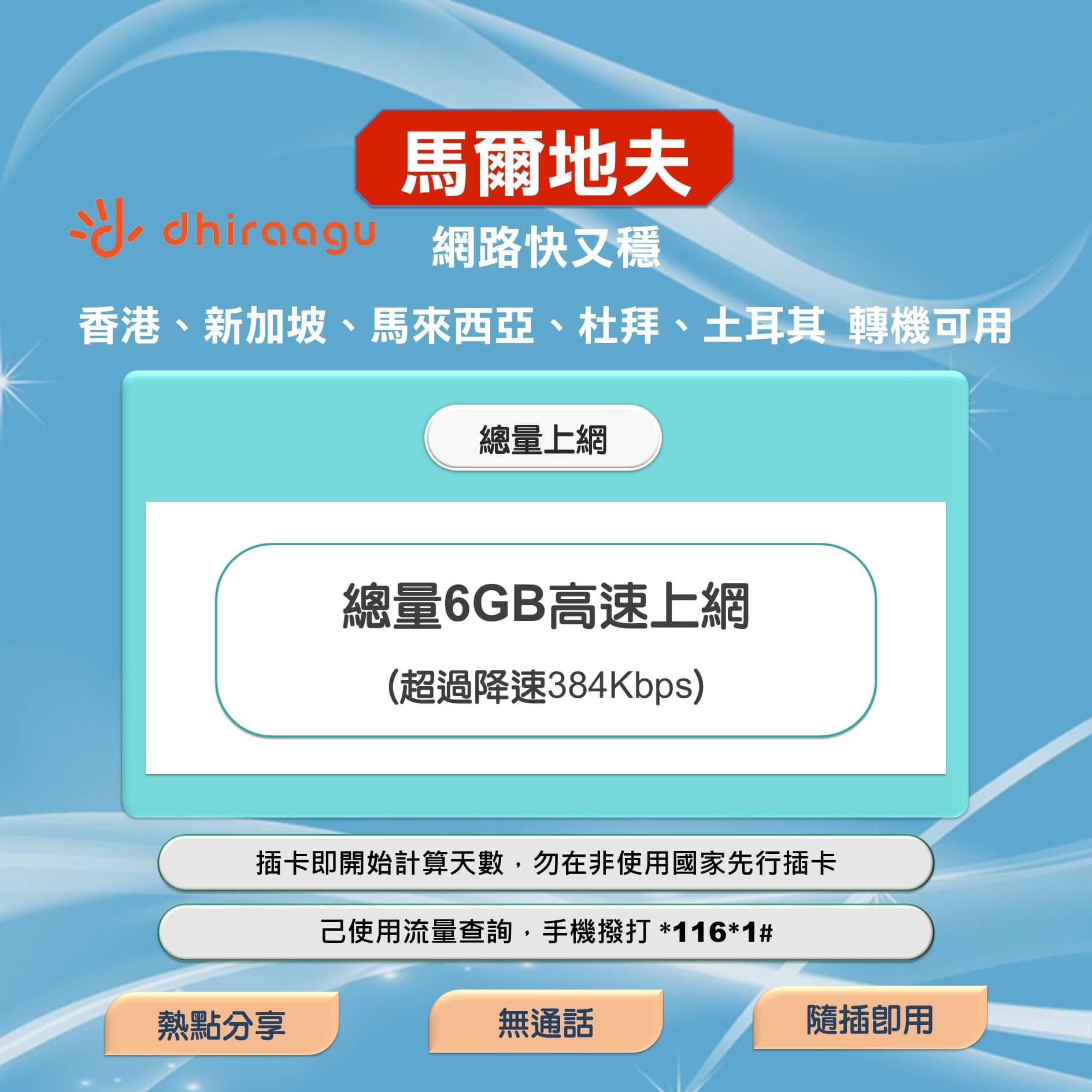 【馬爾地夫上網卡】渡假蜜月首選 高速上網SIM卡