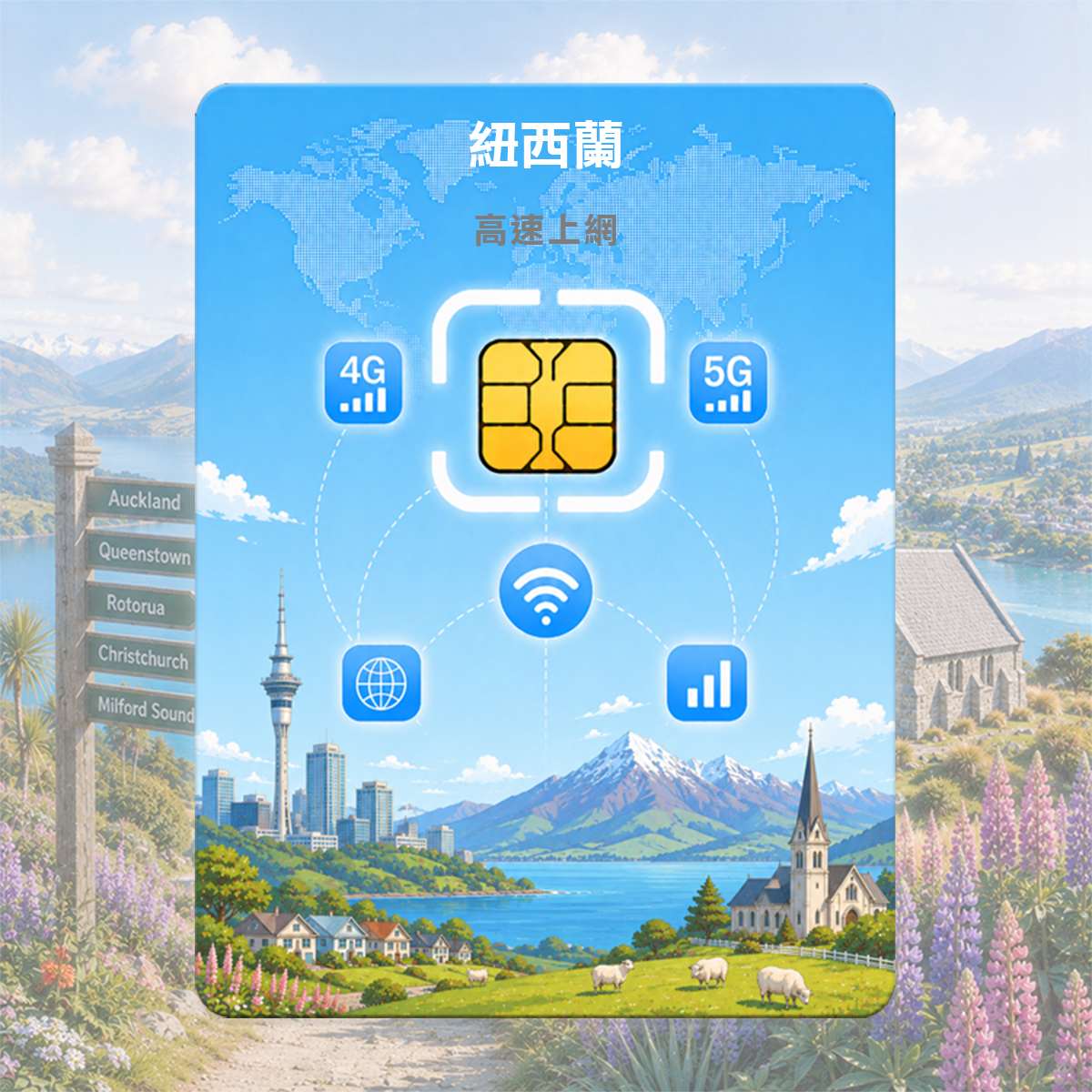 紐西蘭SIM卡｜SPARK訊號網路｜上網吃到飽
